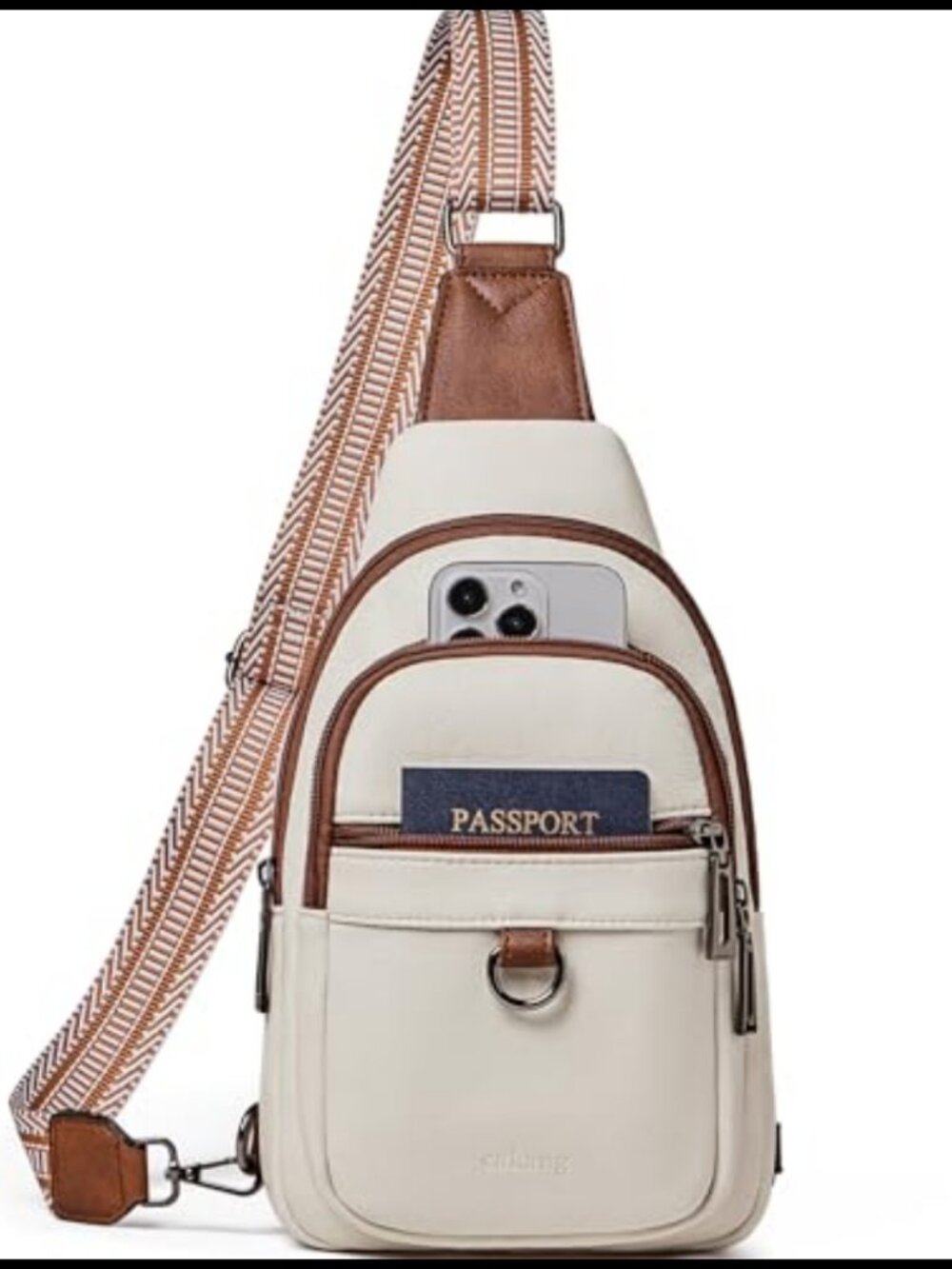 cakang Womens Sling Bag Crossbody Vegan Leather Sling Backpack Travel
